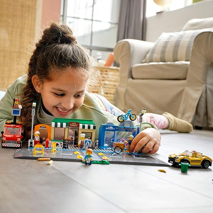 LEGO City Shopping Street 60306 Building Kit Cool Building Toy for Kids New 2021 (533 Pieces)