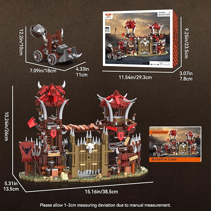 Horde Building Set Toy Buildings Blocks for Adults Teens DIY Craft Orcs of The Hordes Model Kits for Adult Boys Girls 14+ Home Office Art Decor Holiday Christmas Birthday Gift 1279PCS