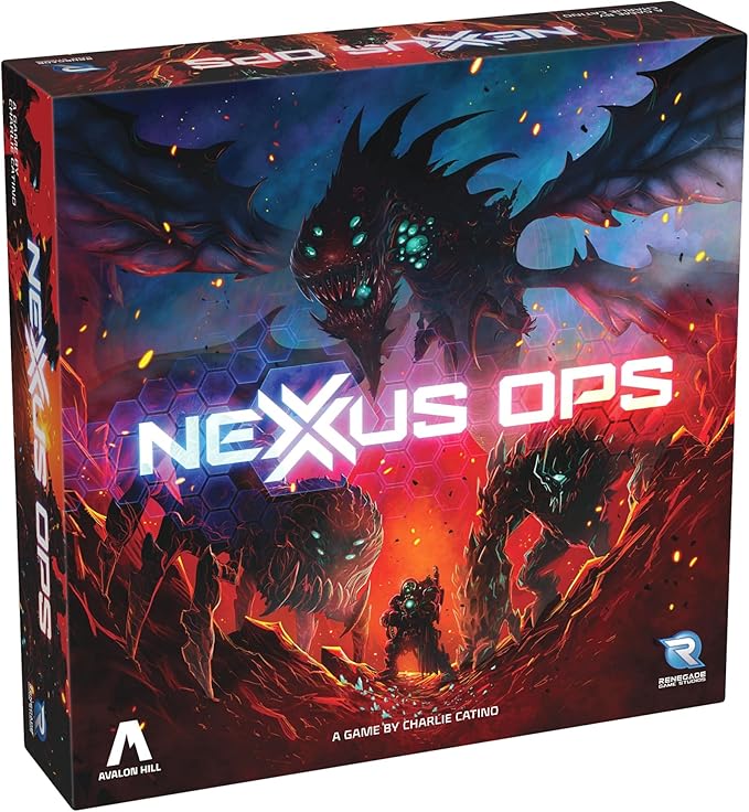Renegade Game Studios Nexus Ops Strategy Board Game with Alien Miniatures &amp Secret Missions for 2-4 Players