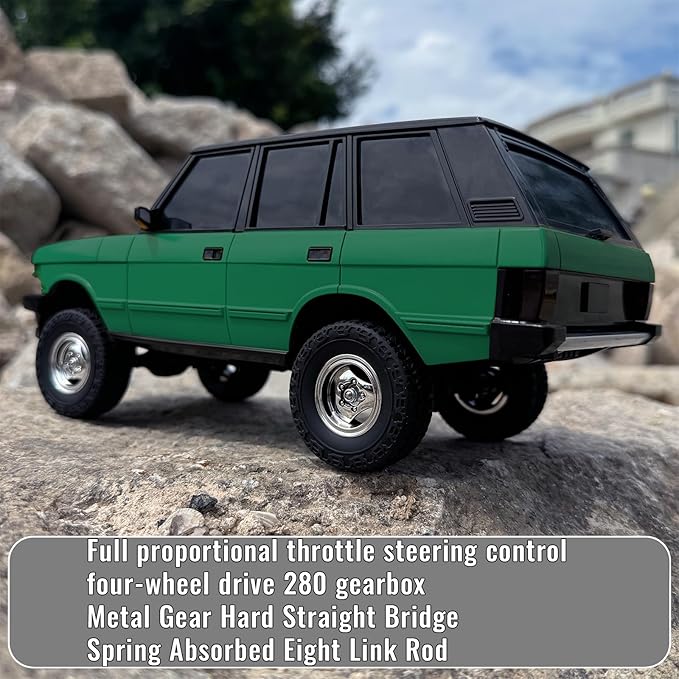 LDRC 1/18 Rc Climbing Car Ld18401 4wd Off-Road Vehicle Professional Adult Model Remote Control Crawler Cars (Green)