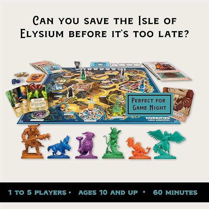 Ravensburger Horrified Games - Greek Monsters - Strategy Board Game - Boost Critical Thinking &amp Teamwork - Cooperative Gameplay - Unique Monster Challenges - 1 to 5 Players - Adults &amp Kids 10+