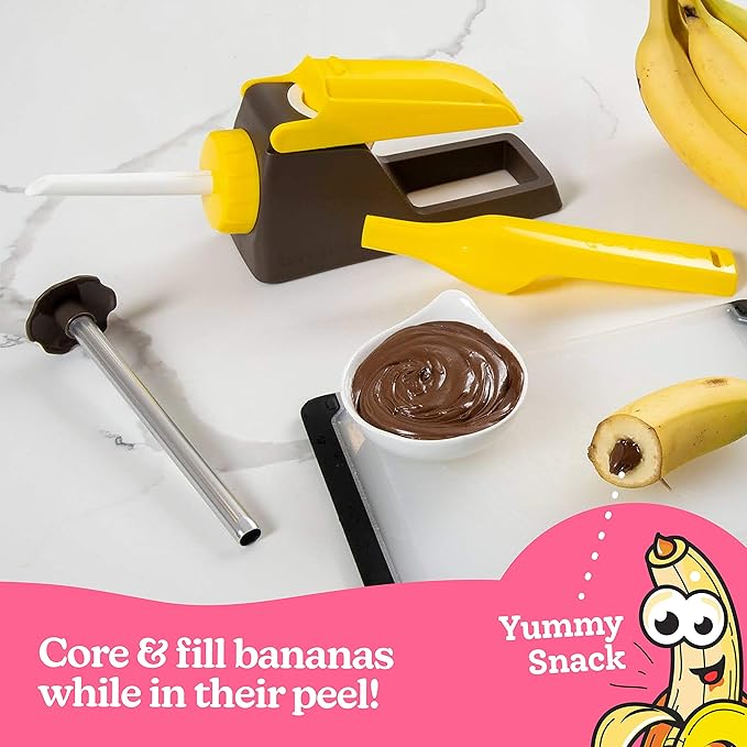 Banana Loca® Kitchen Gadget - Core &amp Fill A Banana While Still In Its Peel