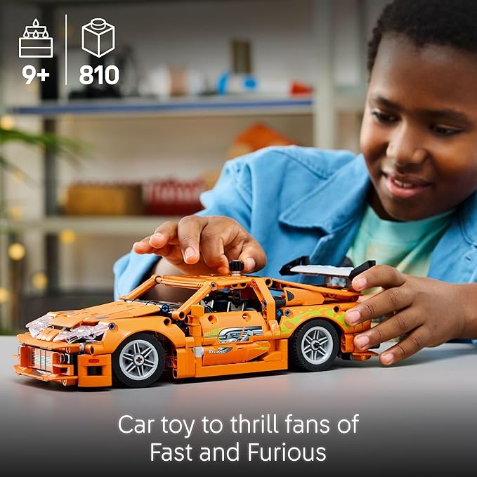 LEGO Technic Fast and Furious Toyota Supra MK4 Building Kit- Toy Car for Kids Boys and Girls Ages 9+ - Creative Gift for Fast and Furious Car Fans - Realistic Engineering Details - 42204