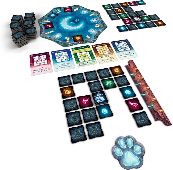 CGE Wispwood: The Family Tile-Laying Game Exploring a Magical Forest of Bright-Colored wisps!