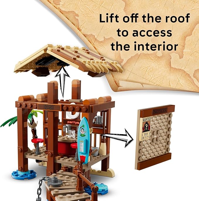 LEGO ONE Piece Windmill Village Hut Building Blocks - Pretend Play Building Toy for Boys &amp Girls Ages 8+ - Toy Figures &amp Playset for Anime Fans - Gift Idea for Birthdays - 75636