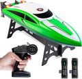 Force1 Velocity Green Fast RC Boat- Remote Control Boats for Adults and Kids Underwater Speed Racing Mini RC Toy for Pools and Lakes 2.4GHZ Transmitter 2 Rechargeable Batteries Low Battery Alert