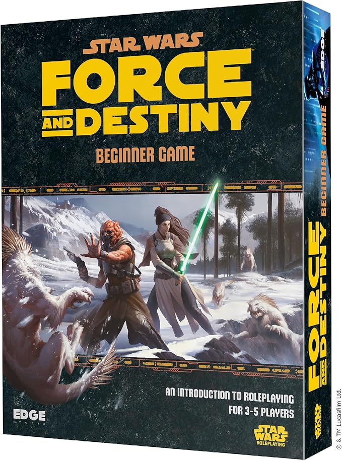 Star Wars - Force and Destiny: Beginner Game Ignite Your Lightsabers and Discover Your Force Destiny! Sci-Fi Roleplaying Game Ages 10+ 3-5 Players 1 Hour Playtime Made by Edge Studio