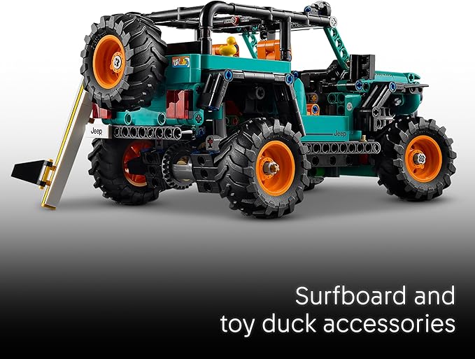 LEGO Technic Jeep Wrangler Rubicon SUV - Building Toy for Boys &amp Girls Ages 10+ - Model Car Kit with Detailed Features - Display Set for Bedroom Decor - Gift for Birthdays - 42227