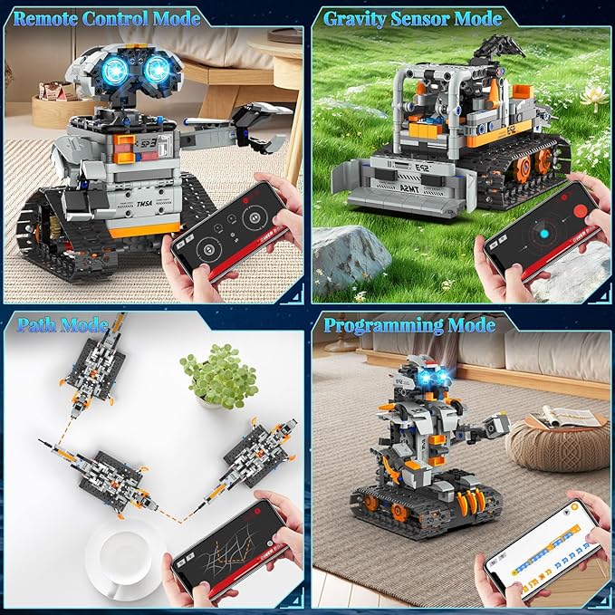 5in1 STEM Robot Building Kit for Kids 6-14+ APP &amp Remote Control STEM Robot Dinosaur Car Building Toys for Kid Science Learning 688 Pcs DIY Building Blocks Set Boys Girls Birthday Xmas Gifts Id