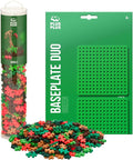 PLUS PLUS 240 Piece Interlocking Building Blocks for Kids Open Ended Connecting Toys STEM Bin Mini Manipulatives - Jungle Mix Play Tube &amp Baseplate