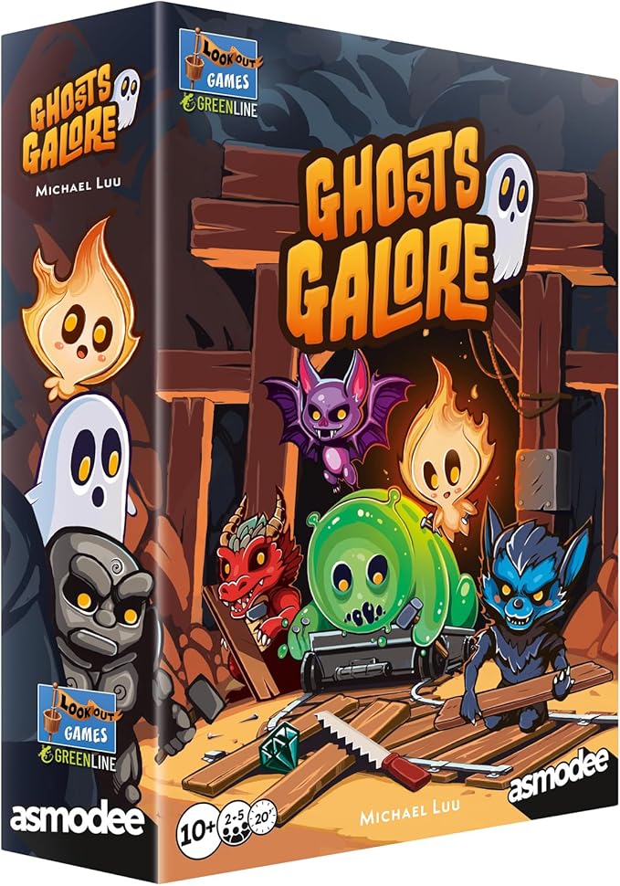Asmodee Ghosts Galore Board Game - Build a Spooky Ghosthouse and Haunted Mine for Monsters in A Tile-Laying and Route-Building Strategy Game for Kids &amp Adults Ages 10+ 2-5 Players 20 Min Playti