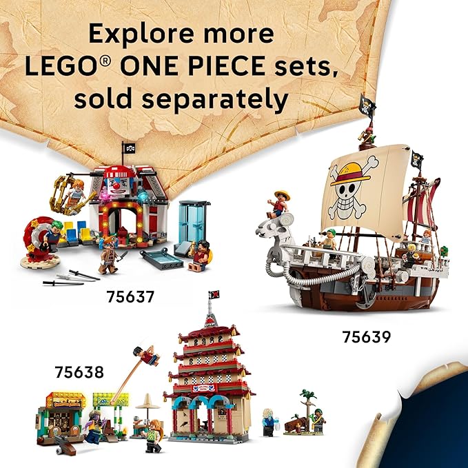 LEGO ONE Piece Windmill Village Hut Building Blocks - Pretend Play Building Toy for Boys &amp Girls Ages 8+ - Toy Figures &amp Playset for Anime Fans - Gift Idea for Birthdays - 75636