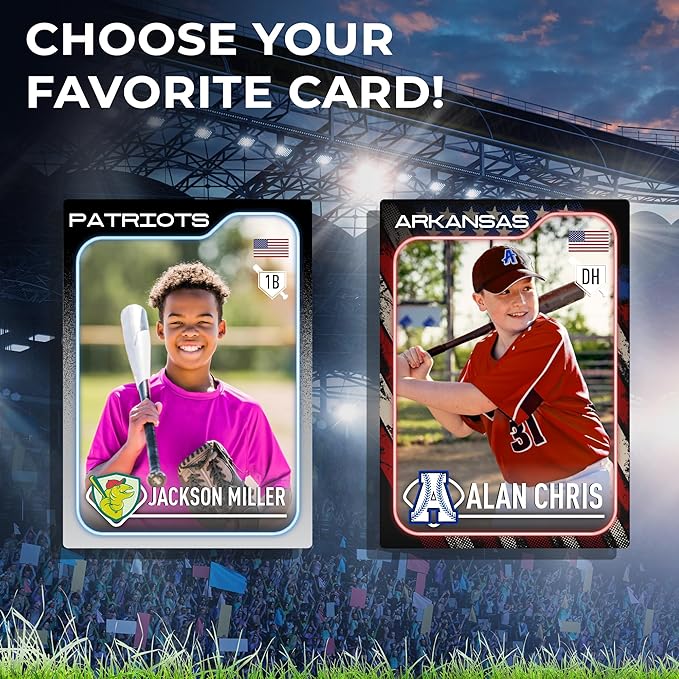 EGD Personalized Baseball Card Plaque | Ultimate Team Decorations for Bedroom &amp Party | Gift for Boys | Multiple Sizes (Card 3 - Baseball)