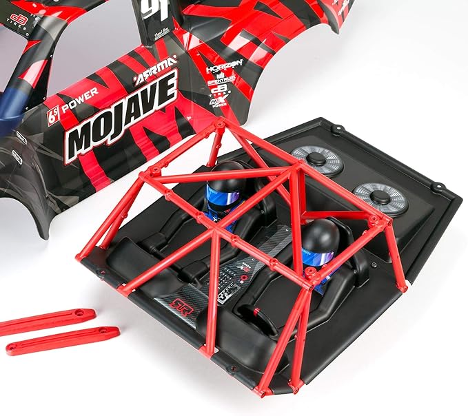 ARRMA RC Truck 1/7 Mojave 6S V2 4WD BLX Desert Truck with Spektrum Firma (Ready-to-Run) Red/Black ARA7604V2T2