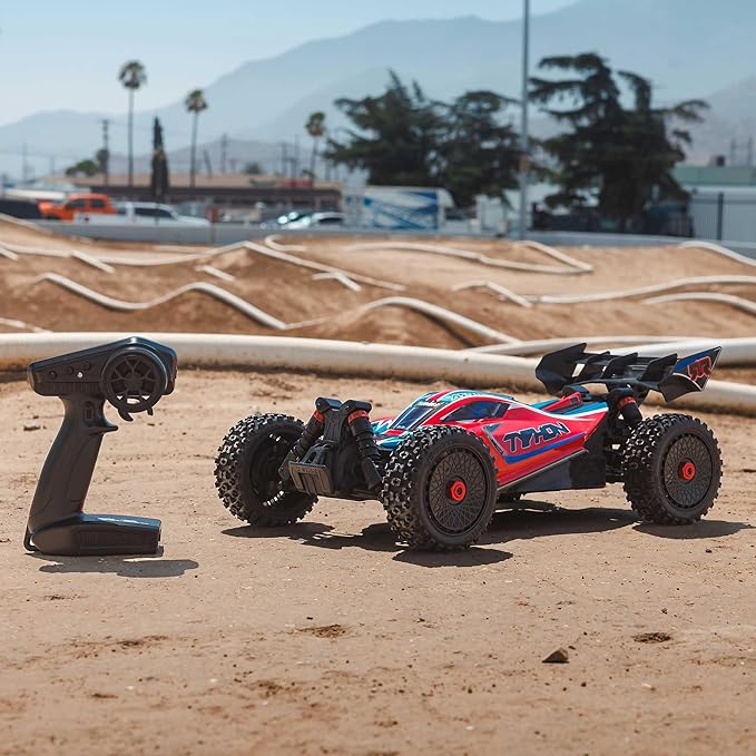 ARRMA RC Car 1/8 Typhon 4X4 223S BLX BRUSHLESS Buggy RTR (Battery and Charger Not Included) with DSC RED/Blue ARA4306V4T3