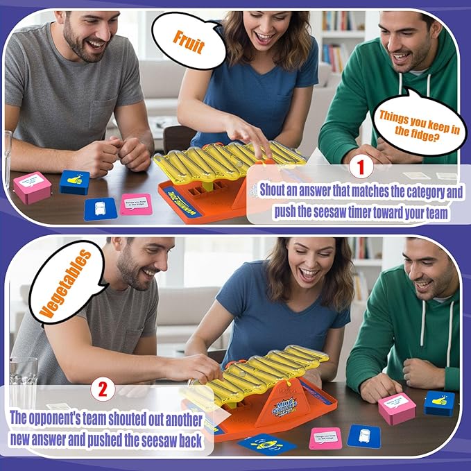 Tilt and Shout Game Fun Family Desk Board Fast-Paced Family Party Games Interactive Marble-Run Games Speedy Fast-Paced for Game Night