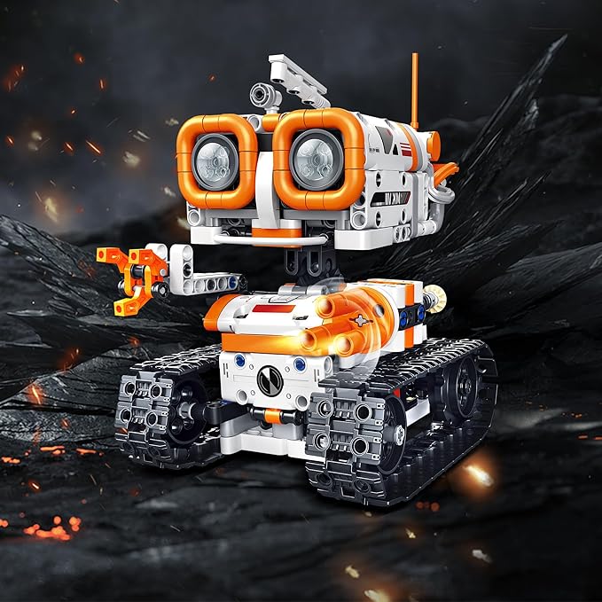4 in 1 STEM Educational Building Block Robot Kit - App &amp Remote Control Robot Toys for Kids Aged 6-12