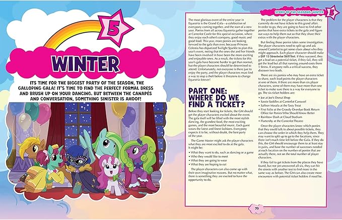 Renegade Game Studios My Little Pony RPG Seasonal Adventures Expansion Hardcover Sourcebook Book