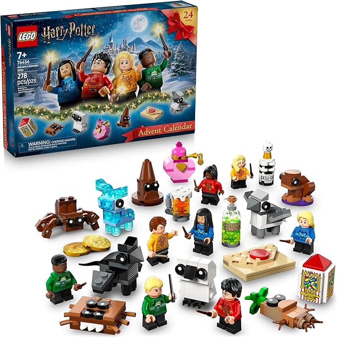 Lego Harry Potter Advent Calendar 2025 Kids Toy - Holiday Countdown for Boys &amp Girls 7+ - 24 Buildable Surprises Including Harry Draco &amp Luna Minifigures - Kids Gift Idea for Christmas - 76