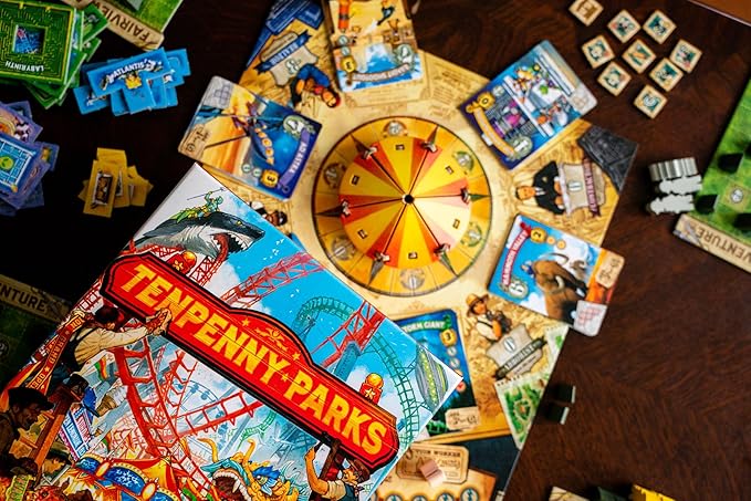 Tenpenny Parks Board Game | Build The Best Theme Park | Beautiful Amusement Park Strategy Worker Placement Family Euro Game | 45-75 Minutes for 1-4 Players Ages 14+ by Thunderworks Games