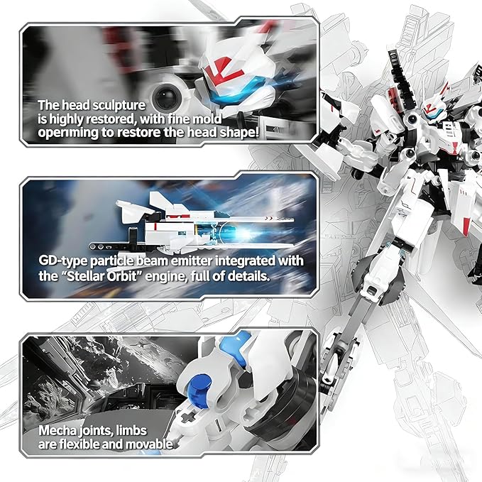 Mech Robot Building Blocks Set Movable Joints Construction Toy 654PCS Creative Collectible Action Figure Model Kit for Kids and Hobbyists Ages 6+