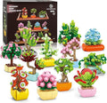 12 Pack Succulent &amp Flower Building Block Set 1255 PCS Botanical Garden DIY Kit – STEM Toy Gift for Girls &amp Women Age 6+ Perfect for Easter Birthdays or Desk Decor