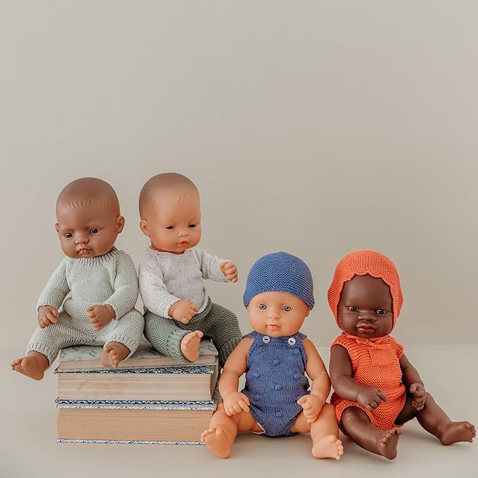 Miniland Doll 12 5/8'' Asian Boy (Polybag) - Made in Spain Anatomically Correct Quality Inclusion