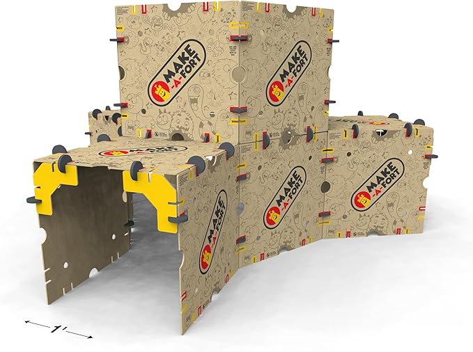 Make-A-Fort Explorer Kit - Build Really Big Forts for Kids - Endless Play for Ages 4 and Up - Build Incredible Forts Mazes Tunnels and More - Durable Reusable and Made in USA