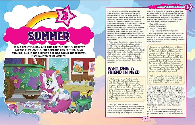 Renegade Game Studios My Little Pony RPG Seasonal Adventures Expansion Hardcover Sourcebook Book