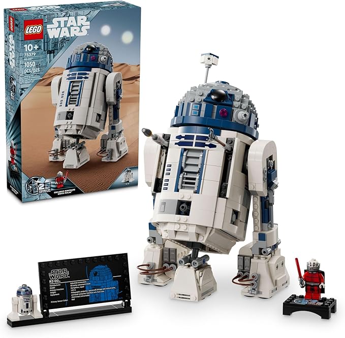 LEGO Star Wars R2-D2 Building Toy Set - Play or Display Star Wars Toy for Boys &amp Girls Ages 10+ - Gift Ideas for Kids &amp Fans - Includes 25th Anniversary Darth Malak Minifigure - 75379