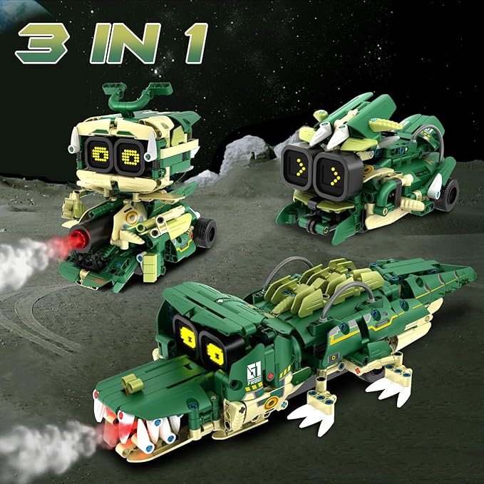 STEM Building Toys for Kids 6-14 Remote &amp APP Controlled 3in1 STEM Robot Building Kit for Kids with Music Spray 513 Pcs Building Blocks Set Birthday Xmas Gift Ideas for Boys Girls