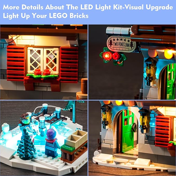 VONADO LED Light Kit for Lego Alpine Lodge 10325 Christmas Winter Village for Adults (Lights Only No Models)