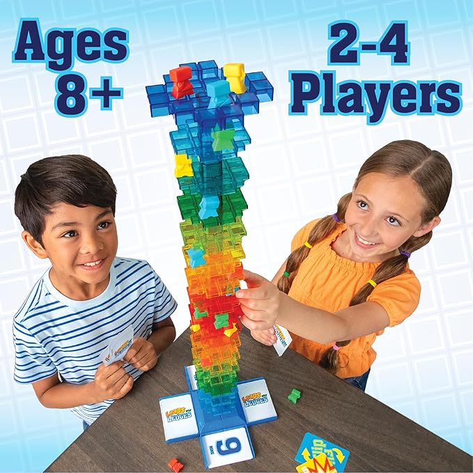 MindWare Leaps and Ledges Strategy Game - Ages 8+ - Fun Party Game and Family Game Night Activity for Kids Teens and Adults - 2 to 4 Players