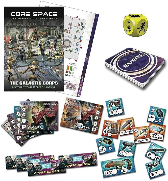 Battle Systems Core Space Galactic Corps Expansion Set - 28mm Miniatures - Board Game -Event Cards -Modular 3D Terrain - Wargaming BSGCSE002