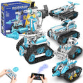 STEM Robot for Kids Ages 8-14 5-in-1 Remote Control and APP Programmable Robot Toys - 720 Pcs DIY Building Science Educational Kit Building Block Birthday Present for Teen Boys Girls