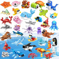36 Pack Party Favors for KidsMini Ocean Animals Building Blocks Set Prize box toys for kids Classroom Easter Birthday Christmas Goodie Bag Fillers Creative STEM Building Toys for Ages 6-12