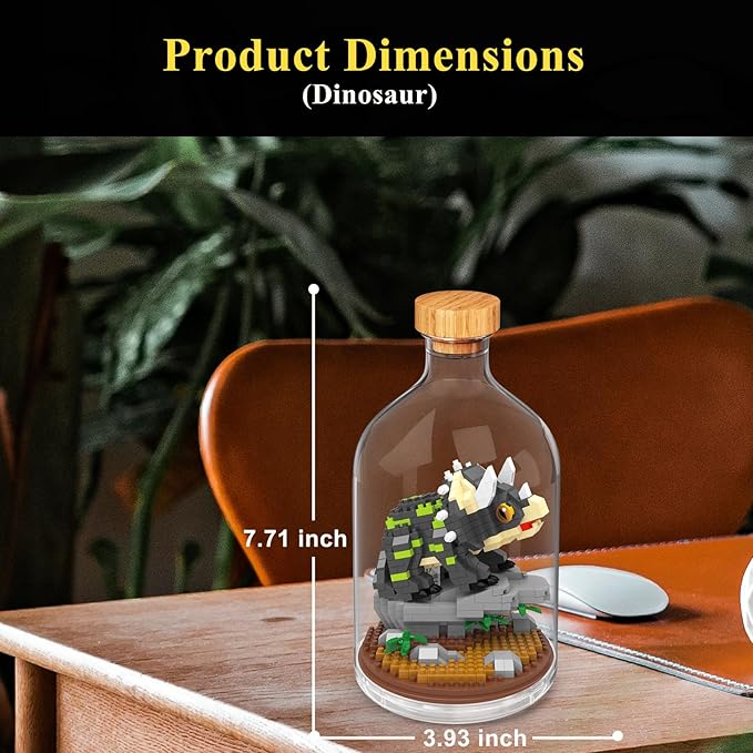 Mini Dinosaur Toy Building SetAdult Mini Animal Friend SetParty Favors Gift for FriendsDinosaur Lover Office Home Decor Building BlockNew Year Valentines Easter Birthday Gift for Family