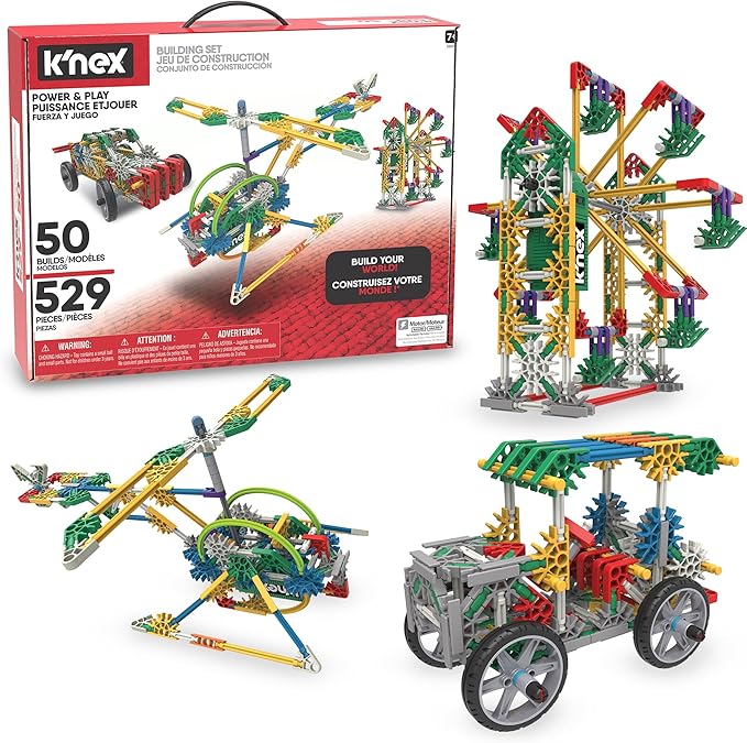 K'NEX - Power &amp Play Motorized Set ‚ 529 Pieces STEM Building Kid Construction Set‚ Ages 7+