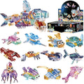 12 Piece Set of Marine Animal Building Blocks Suitable for Goodie Bags Stocking Stuffer Classroom prizes Birthday Gifts Boys' and Girls' Toys 12 in one Building Block Set