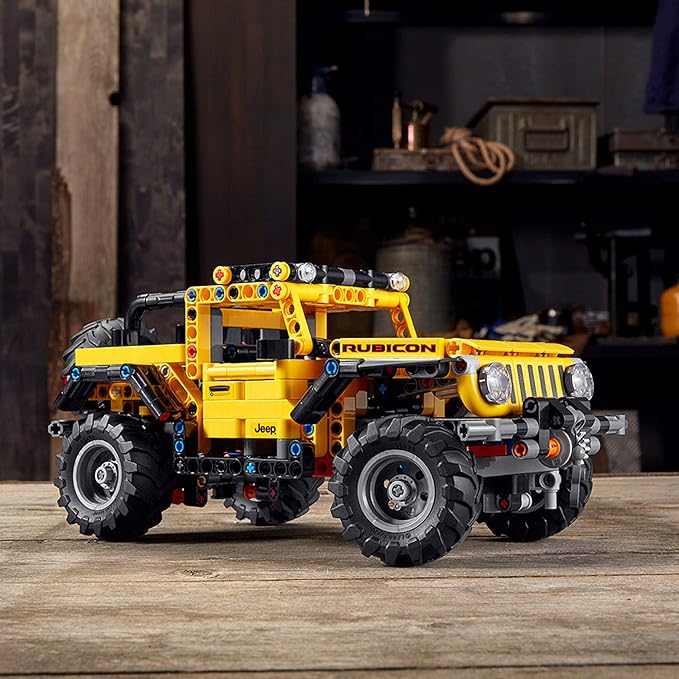 LEGO Technic Jeep Wrangler 4x4 Toy Car 42122 Model Building Kit - All Terrain Off Roader SUV Set Authentic and Functional Design STEM Birthday Gift Idea for Kids Boys and Girls Ages 9+