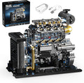 Diesel Engine Model Kit That Runs for Adults MOC Mini Inline 4-Cylinder Diesel Engine Building Set with Motor Compatible with Lego Mechanical Engineering STEM Toy for Teens (1029 PCS)