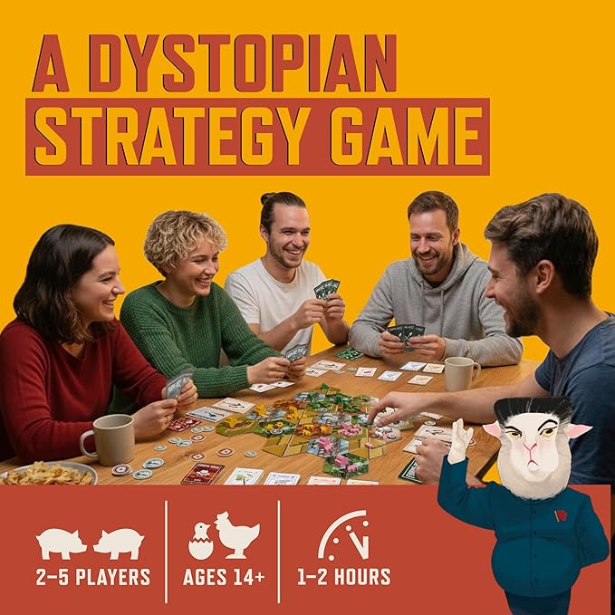 Deluxe Edition – Premium Strategy Board Game for Adults &amp Family 2–5 Players 1-2 Hours Resource Management Area Control Asymmetric Powers w/Nuclear Farm Animals Great for Game Night
