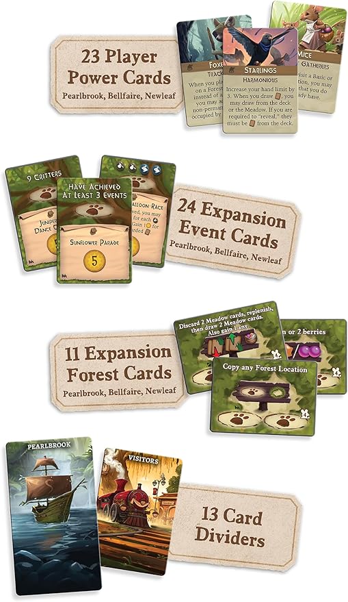 Everdell Expansion Oversized Cards – Extended Art Tarot-Sized Upgrade Pack for All Everdell Expansions Ages 14+ Collector’s Edition Accessory