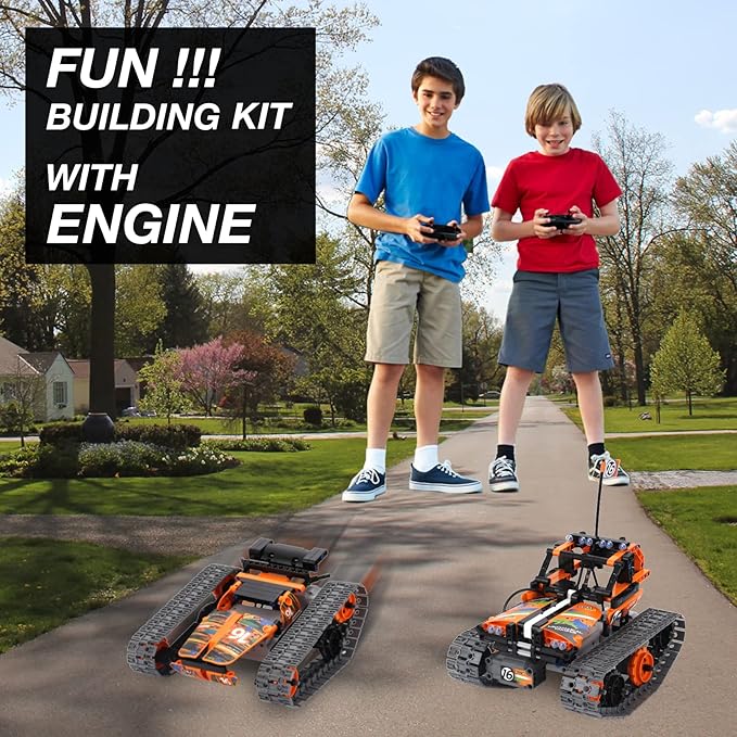 BIRANCO. STEM Remote Control Building Kit 3 in 1 RC Tracked Racer/Tank/Robot Engineering Toys Science Construction Play Set Toy Car Christmas for Boys &amp Girls Age 8-12 (392pcs)