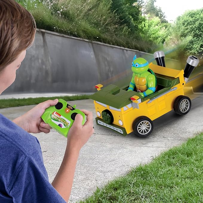 Nick Kart Racers - 2.4GHz RC TMNT in Party Wagon Straight from The Game “Nickelodeon Kart Racers 3: Slime Speedway” Full Function Fun Grippy Tires for Ultimate Traction