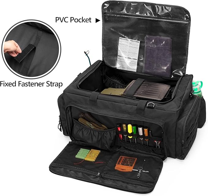 RC Car Bag for 1/8 and 1/10 Car RC Carry Case Compatible with Traxxas 1/8 Car Multi-Pockets to Store Tools and Other Accessories Adjustable Shoulder Strap for Easy Carrying (Patent Design)