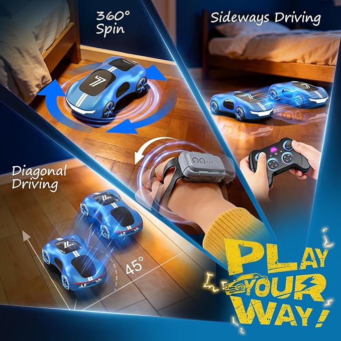 Gesture Sensing Remote Control Car Drift RC Stunt Car with Light Spray &amp Sound 2.4GHz Hobby RC Cars Toy for Kids 360° Rotate Birthday Gifts for Boys Girls 4-12