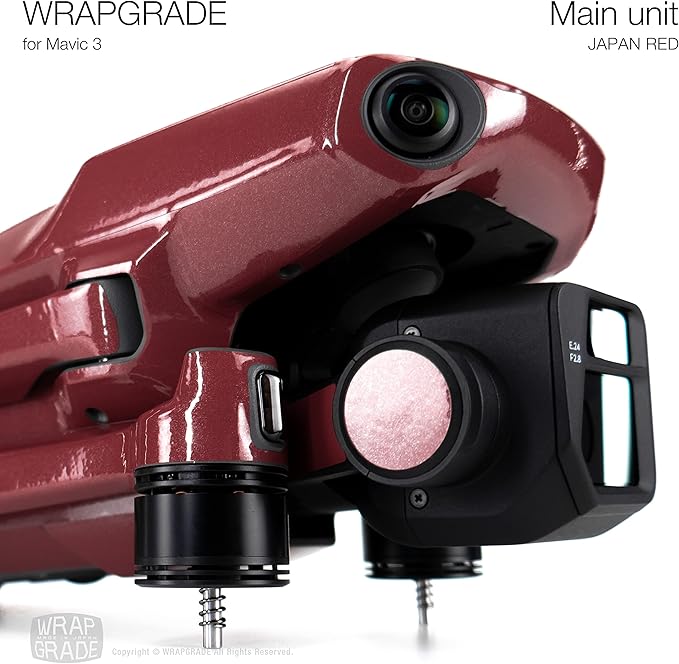 WRAPGRADE Full Skin Stickers for DJI Mavic 3 / Mavic 3 Classic (Japan RED)