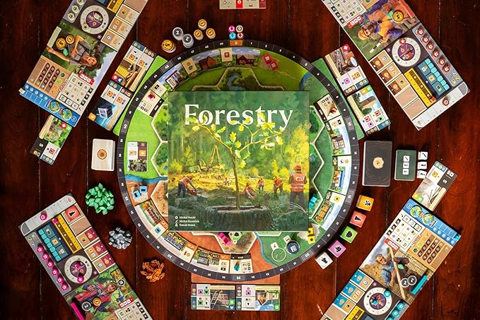 Capstone Games Forestry Board Game | 1-4 Players 90 Min Playtime 14+ Age | Strategy Resource Management Eco-Friendly Forest Management Board Game for Adults &amp Family