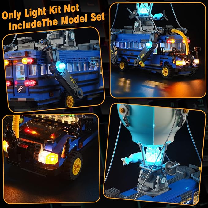 Vaodest LED Light for Lego Battle Bus 77073 SetDesign and Configuration Compatible with Model 77073(LED Light Only Not Building Block Kit)